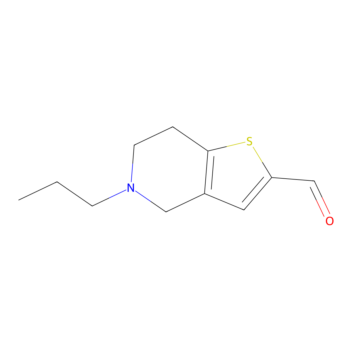 5-Propyl-4,5,6,7-tetrahydrothieno[3,2-c]pyridine-2-carbaldehyde molecular structure, CAS 1710202-00-8