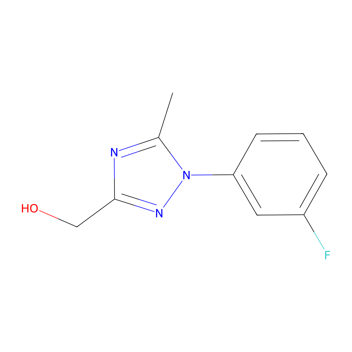 [1-(3-fluorophenyl)-5-methyl-1H-1,2,4-triazol-3-yl]methanol molecular structure, CAS 1710202-84-8