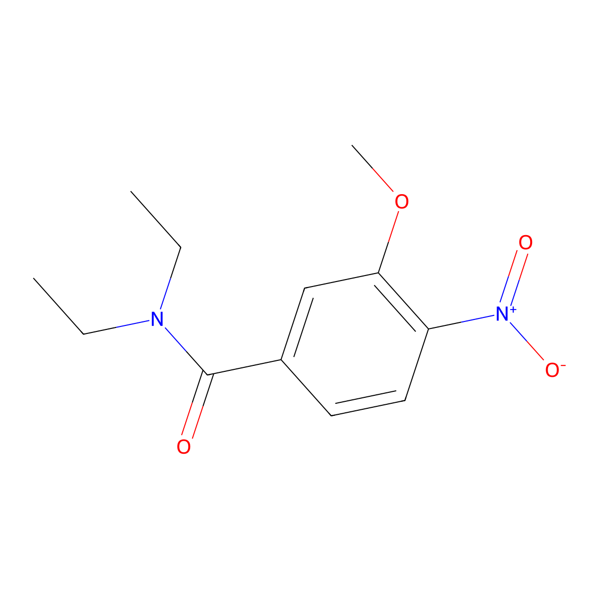 N,N-Diethyl-3-methoxy-4-nitrobenzamide molecular structure, CAS 1710246-82-4