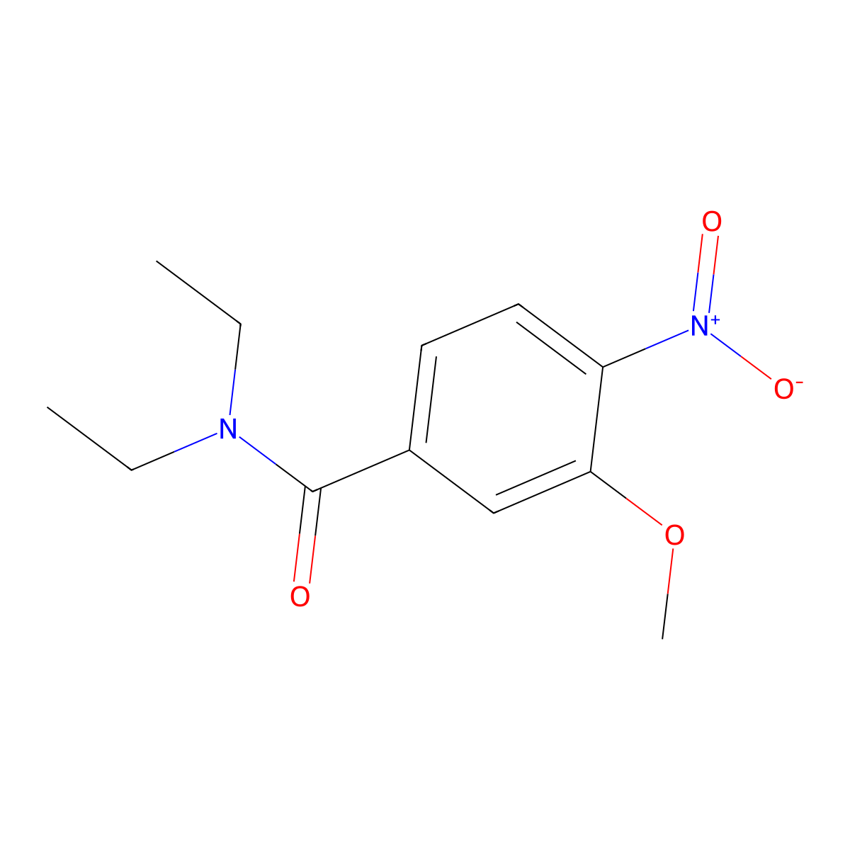 N,N-Diethyl-3-methoxy-4-nitrobenzamide molecular structure, CAS 1710246-82-4