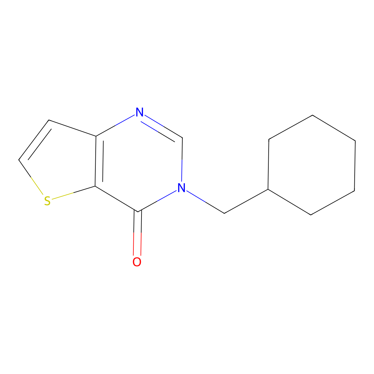 3-(cyclohexylmethyl)-3H,4H-thieno[3,2-d]pyrimidin-4-one molecular structure, CAS 1710264-07-5