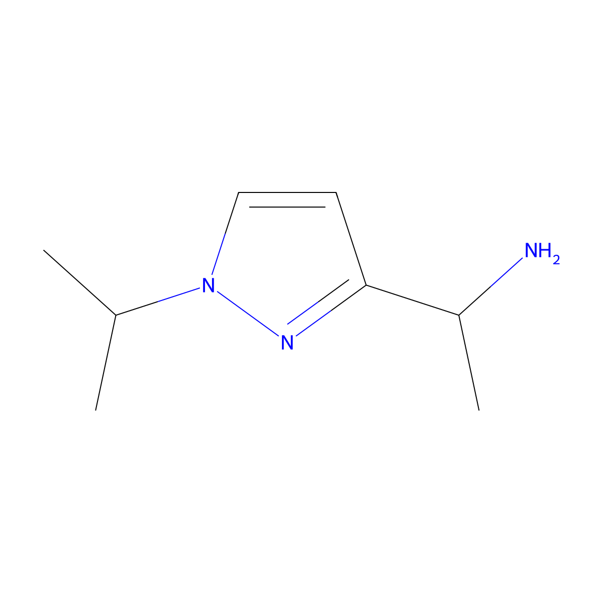 1-(1-isopropyl-1H-pyrazol-3-yl)-ethylamine molecular structure, CAS 1710283-32-1