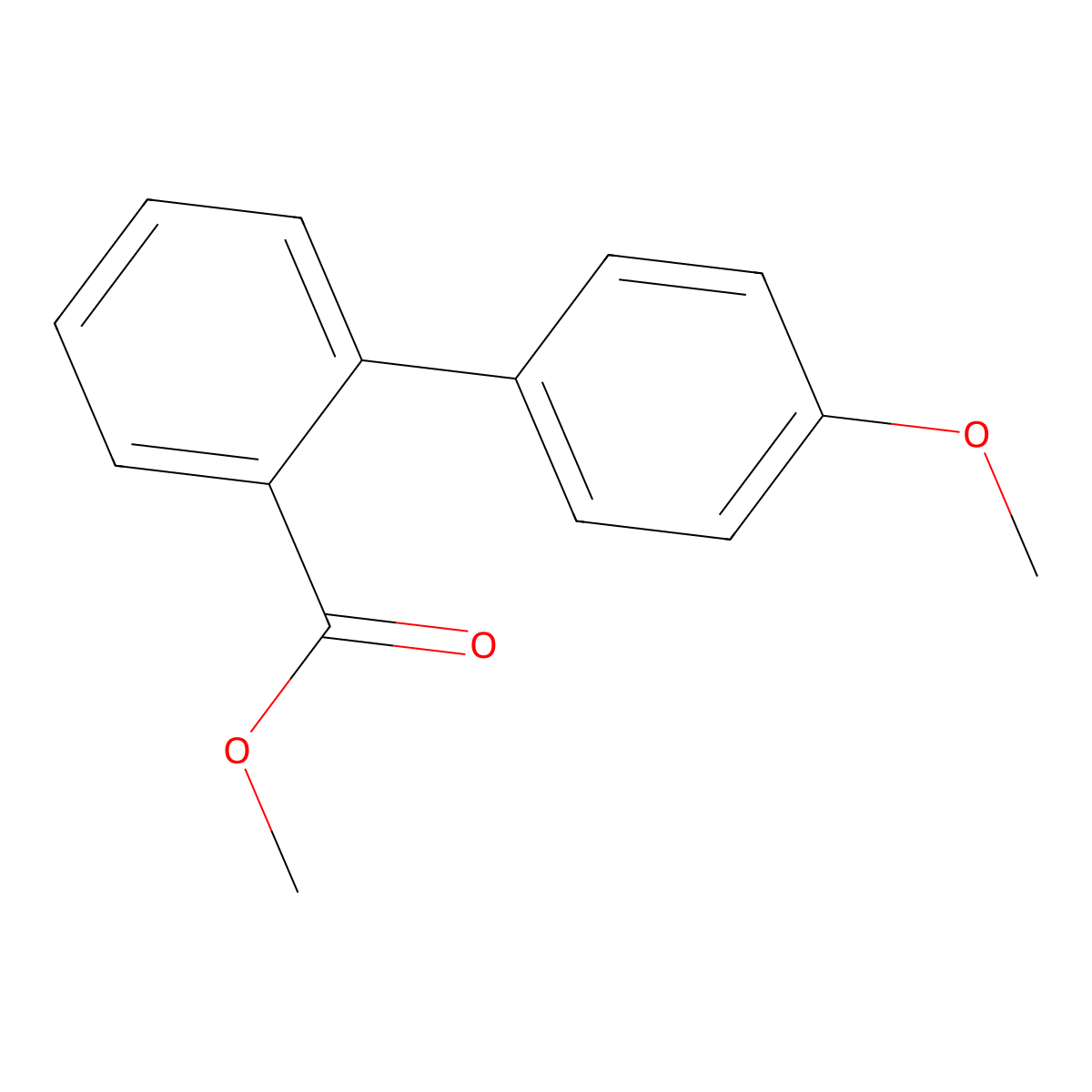 Methyl 2-(4-methoxyphenyl)benzoate molecular structure, CAS 17103-25-2