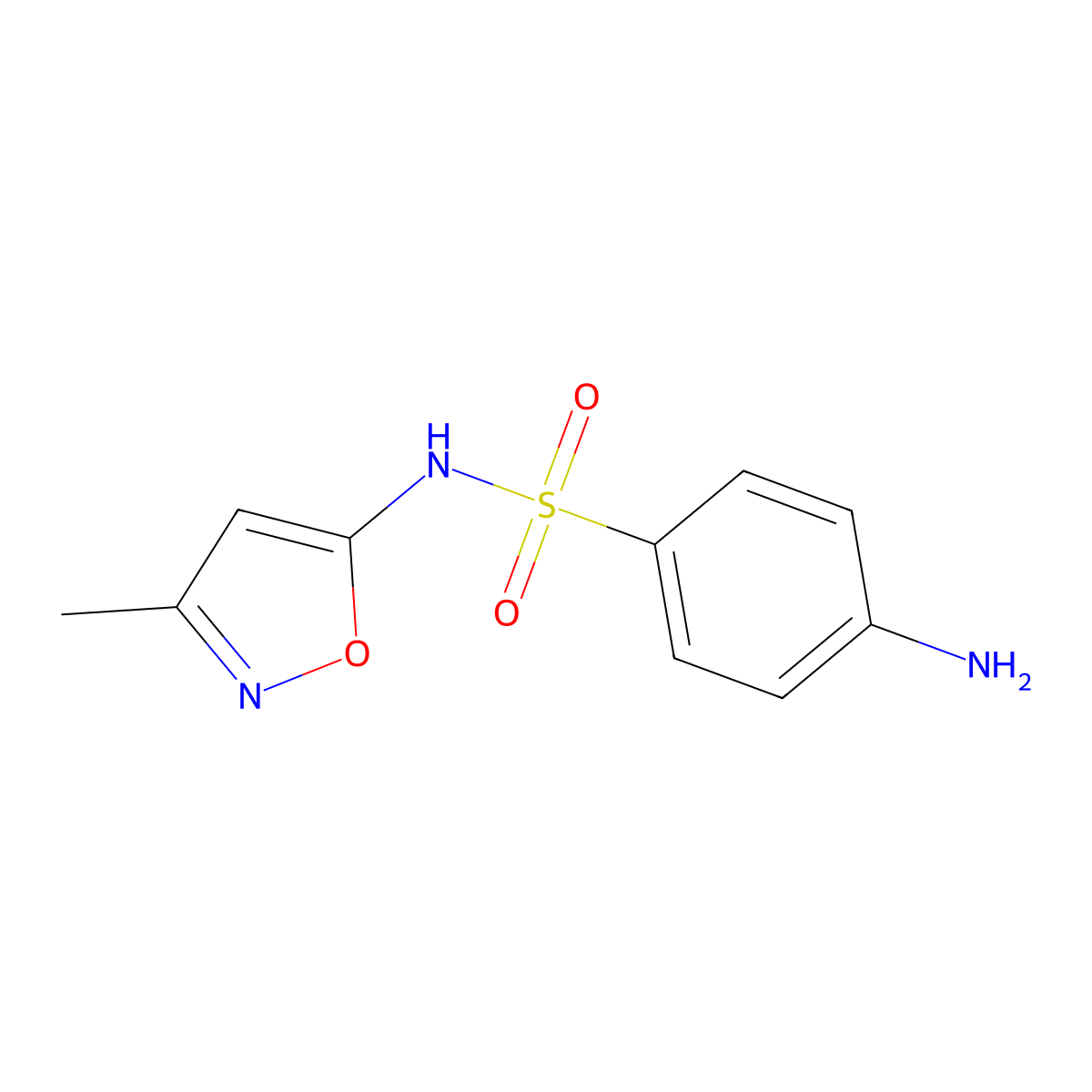 5-Sulfanilamido-3-methylisoxazole molecular structure, CAS 17103-52-5