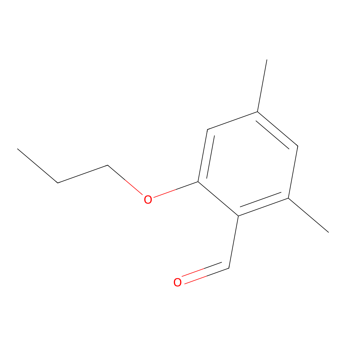 2,4-Dimethyl-6-propoxybenzaldehyde molecular structure, CAS 1710301-86-2