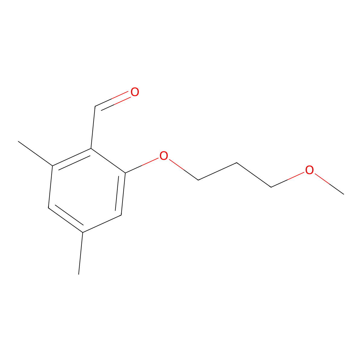 2-(3-Methoxypropoxy)-4,6-dimethylbenzaldehyde molecular structure, CAS 1710301-88-4