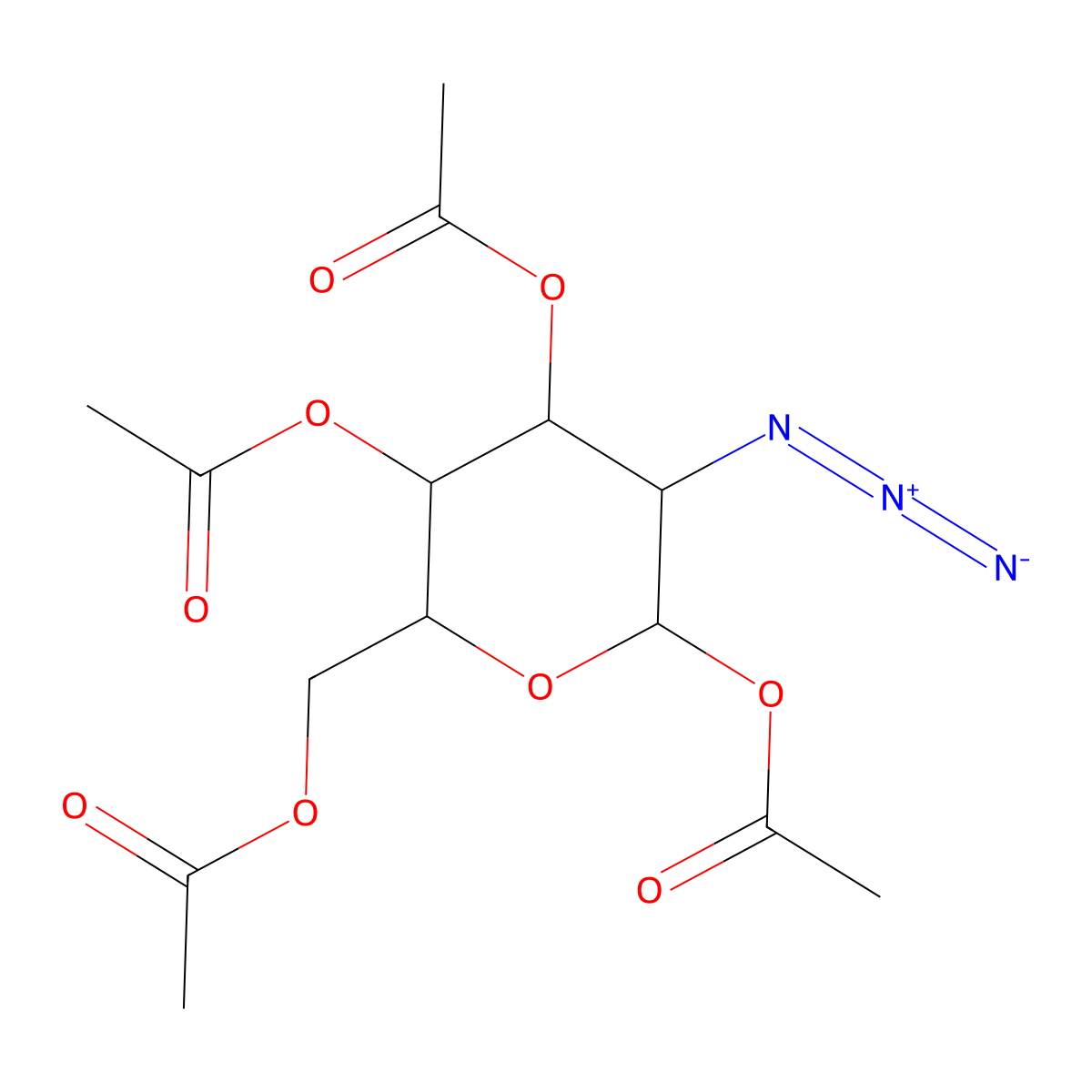 2-Azido-2-deoxy-D-glucopyranose 1,3,4,6-Tetraacetate molecular structure, CAS 171032-74-9
