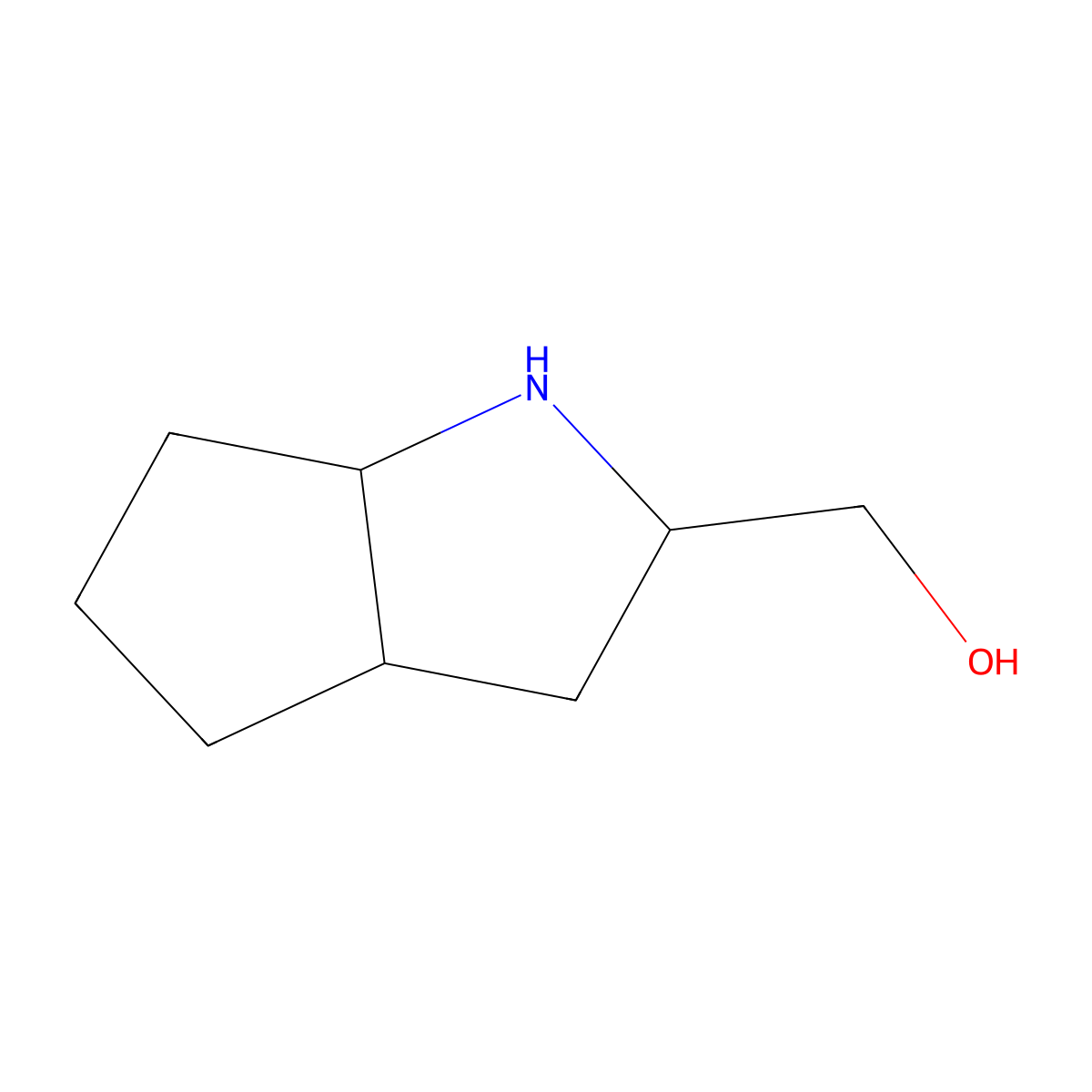 [(2S,3AS,6aS)-octahydrocyclopenta[b]pyrrol-2-yl]methanol molecular structure, CAS 171033-03-7