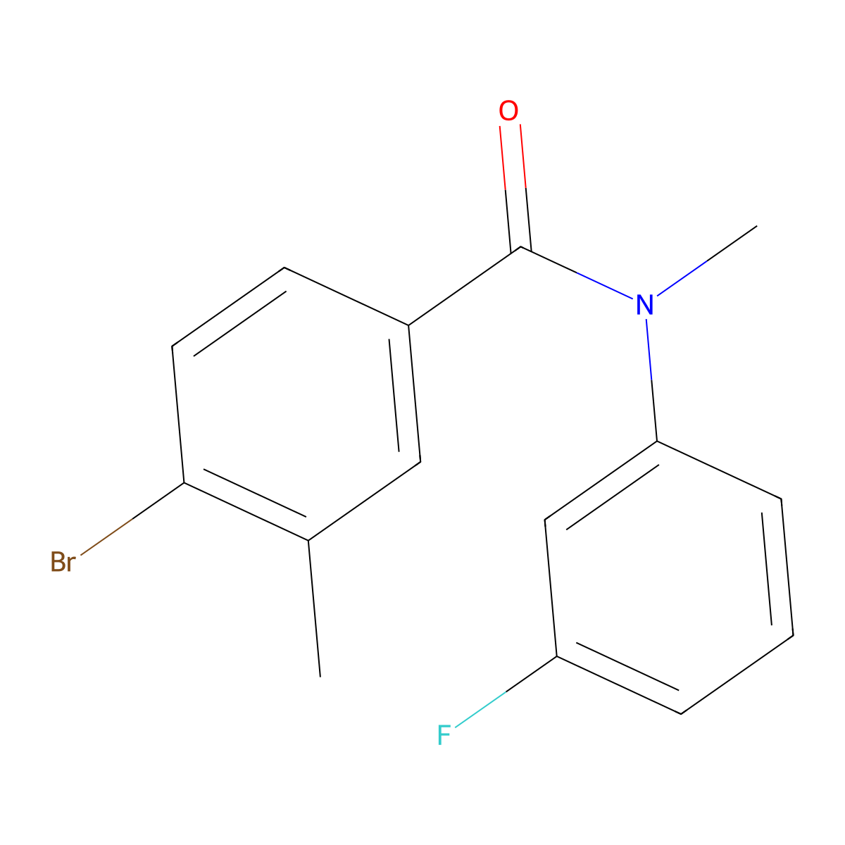 4-Bromo-N-(3-fluorophenyl)-N,3-dimethylbenzamide molecular structure, CAS 1710338-90-1