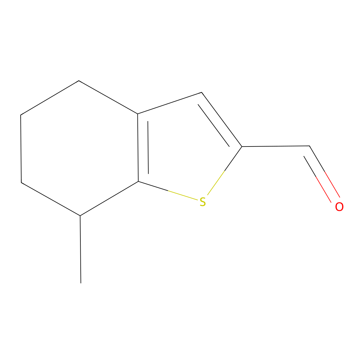 7-Methyl-4,5,6,7-tetrahydrobenzo[b]thiophene-2-carbaldehyde molecular structure, CAS 1710345-17-7