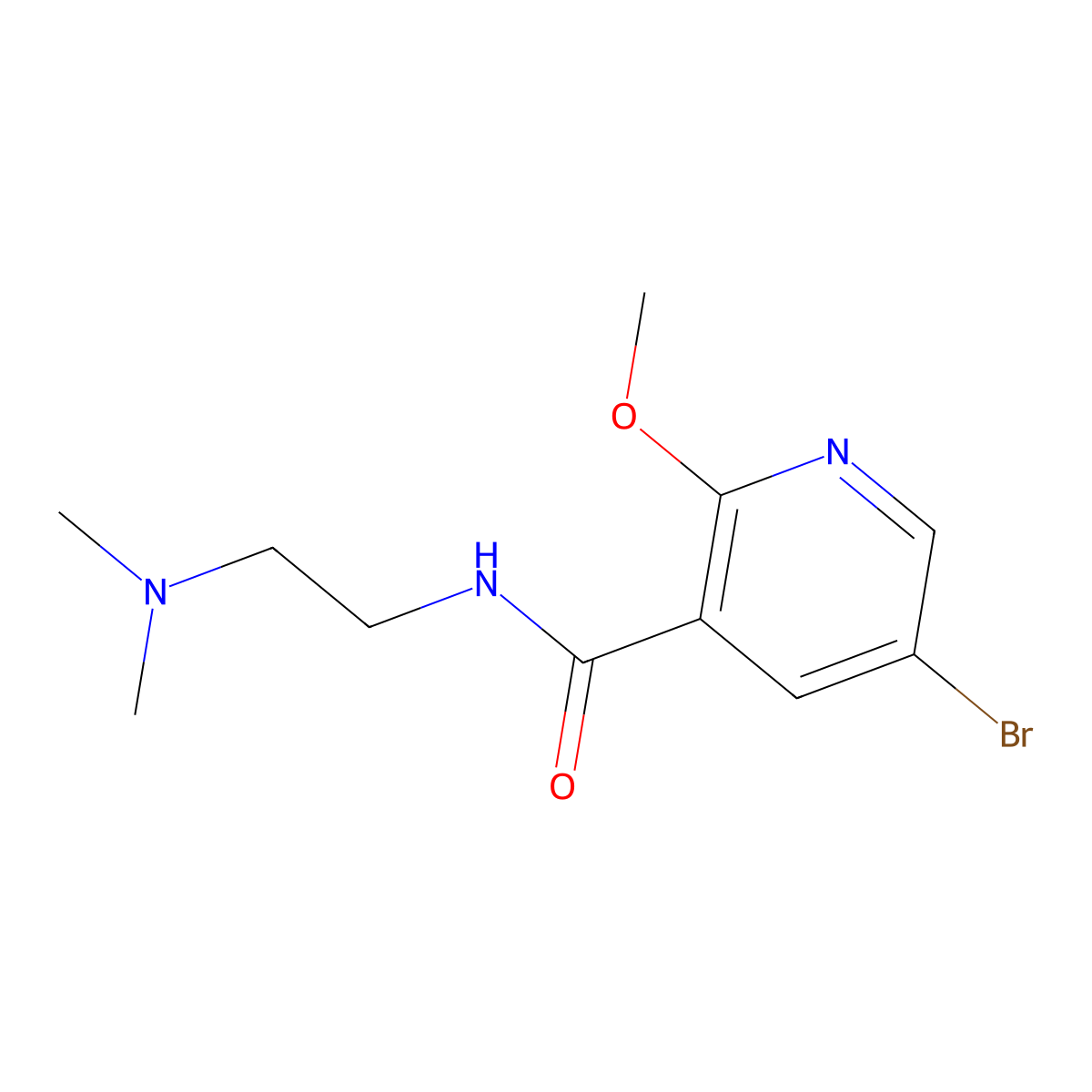 5-Bromo-N-(2-dimethylamino-ethyl)-2-methoxy-nicotinamide molecular structure, CAS 1710345-20-2