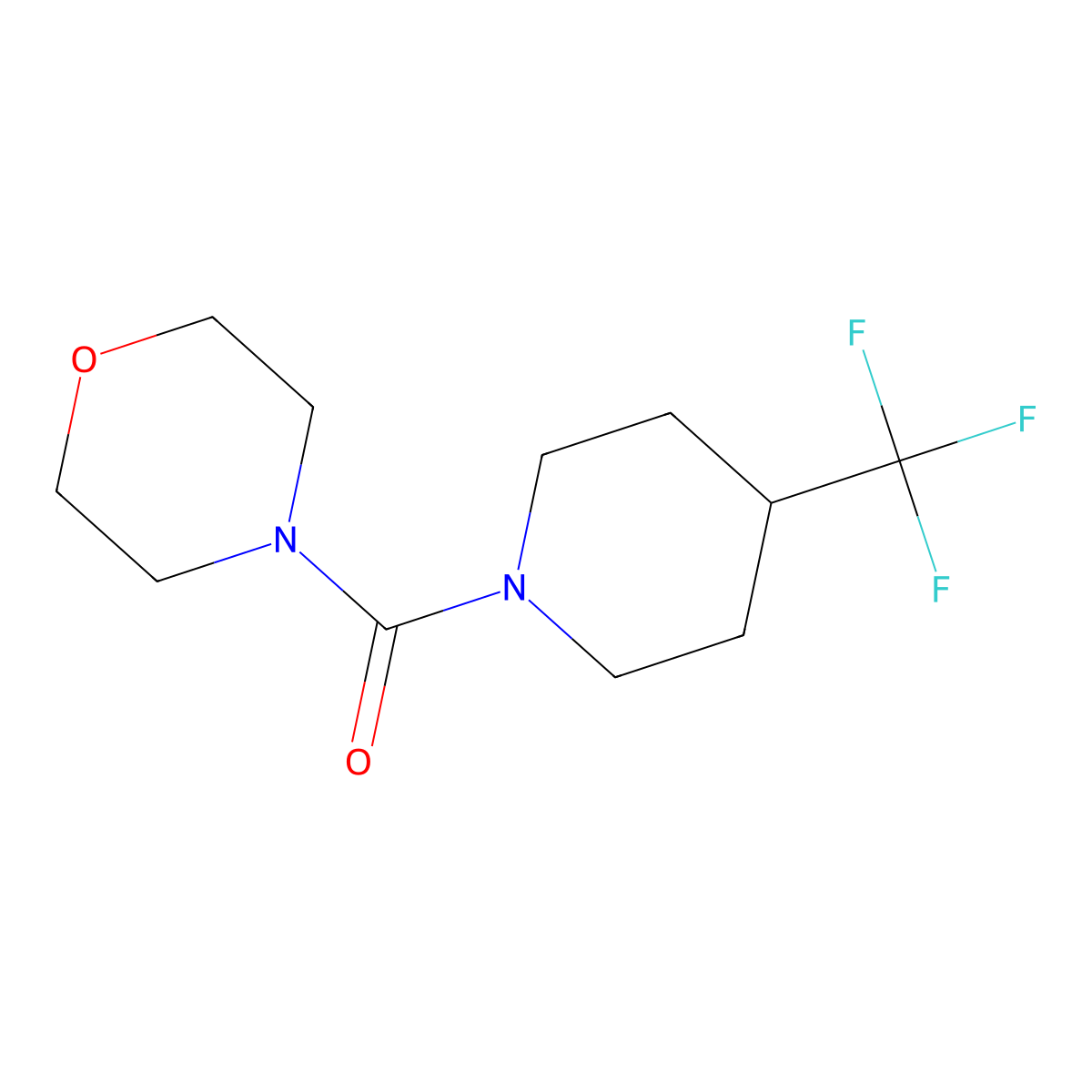 4-[4-(Trifluoromethyl)piperidine-1-carbonyl]morpholine molecular structure, CAS 1710368-02-7