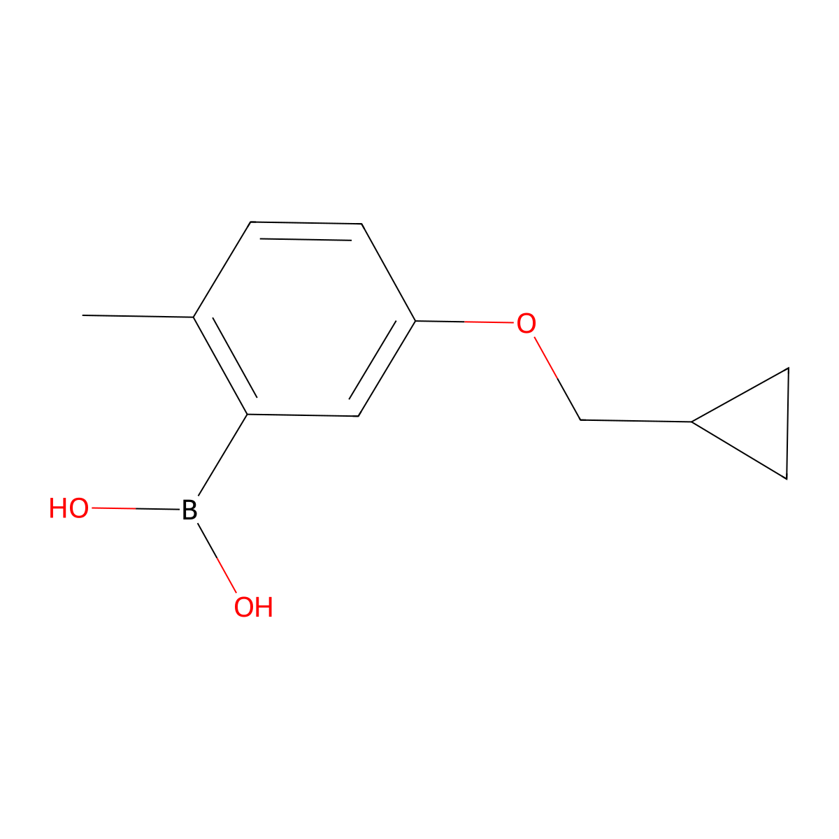 (5-(Cyclopropylmethoxy)-2-methylphenyl)boronic acid molecular structure, CAS 1710382-09-4