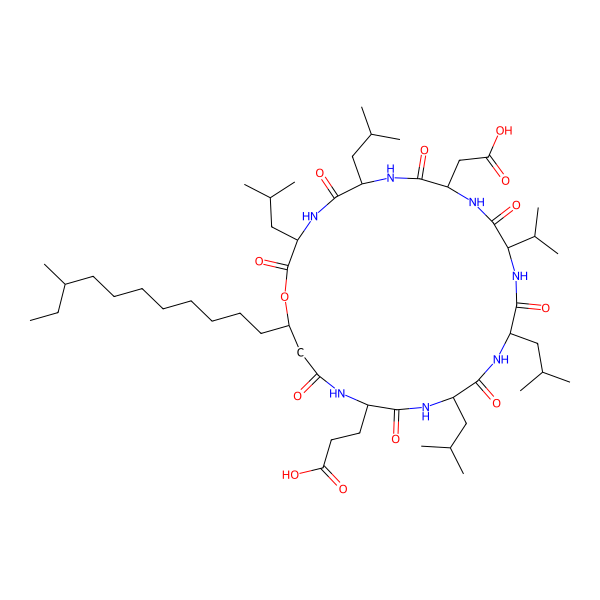 Surfactin C2 molecular structure, CAS 171039-18-2