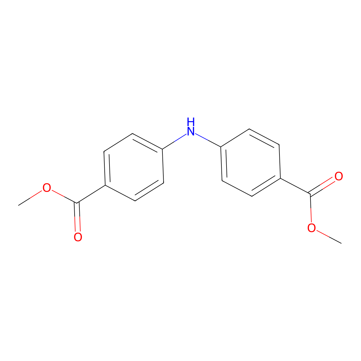 Dimethyl 4,4'-Azanediyldibenzoate molecular structure, CAS 17104-81-3