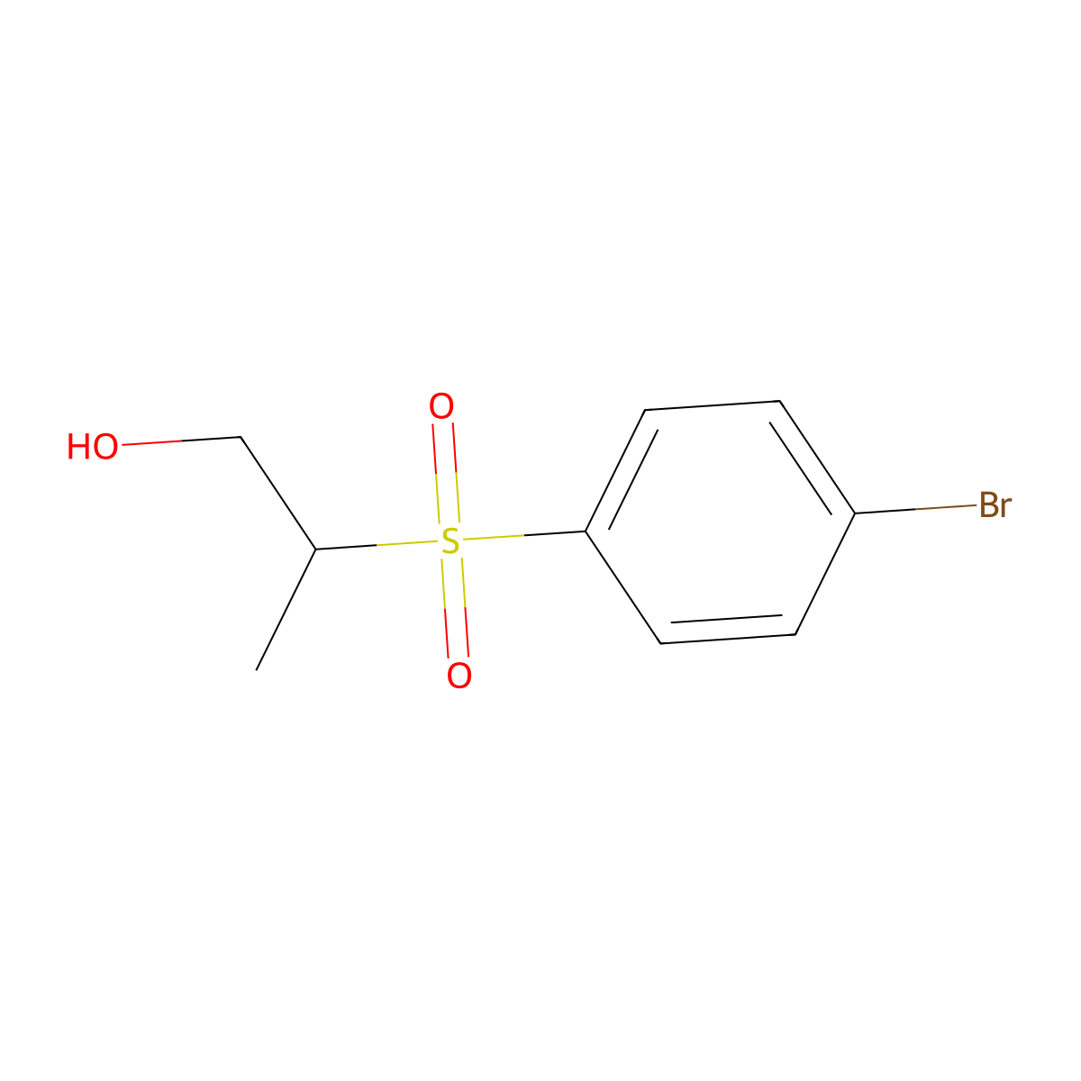2-(4-Bromobenzenesulfonyl)propan-1-ol molecular structure, CAS 1710416-84-4