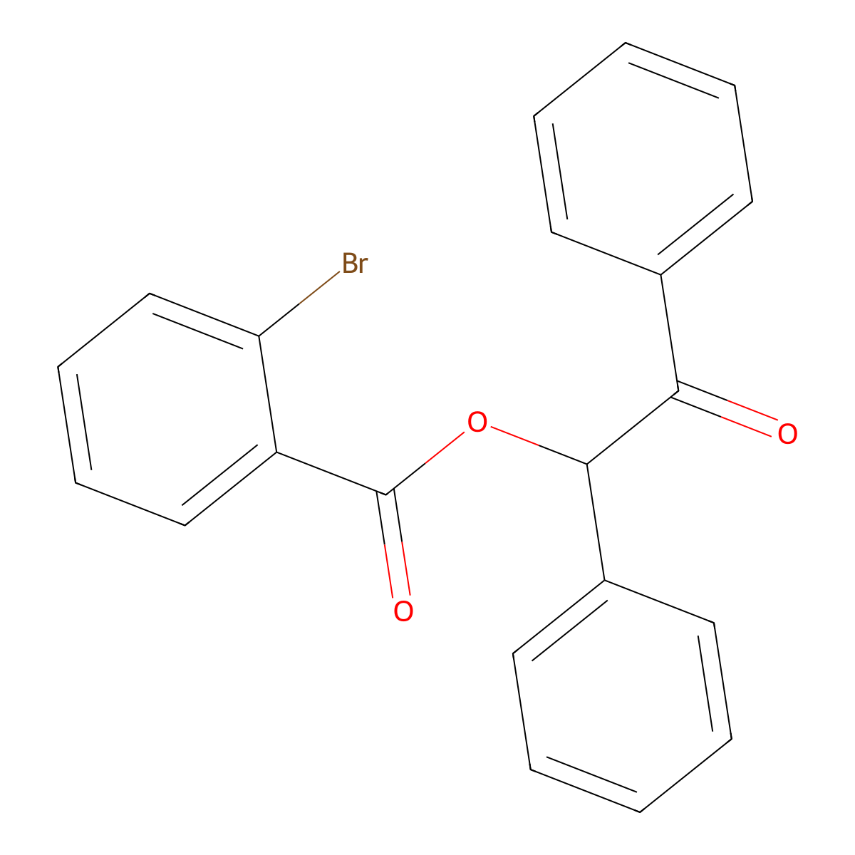 2-Oxo-1,2-diphenylethyl 2-bromobenzoate molecular structure, CAS 171046-43-8