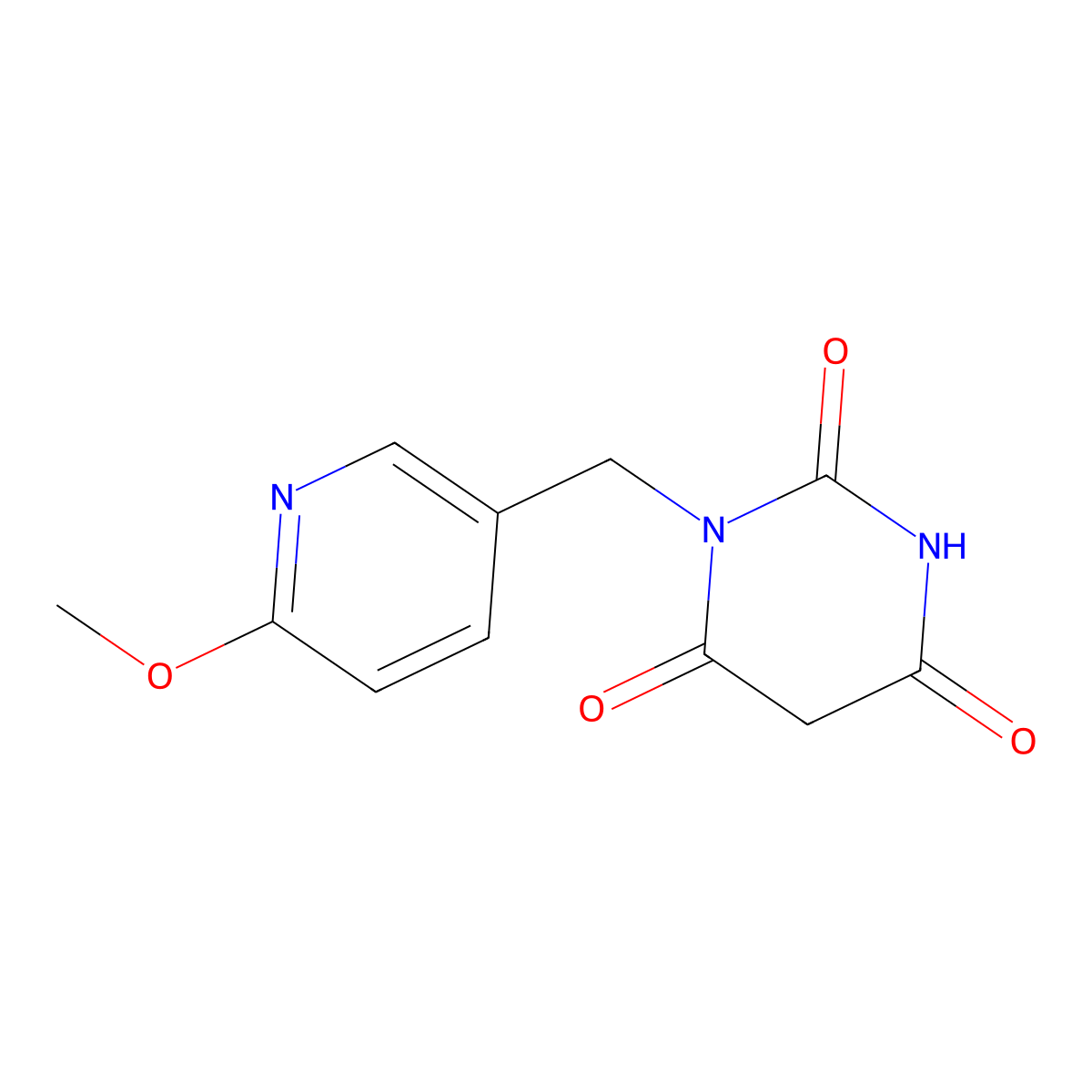 1-[(6-Methoxypyridin-3-yl)methyl]-1,3-diazinane-2,4,6-trione molecular structure, CAS 1710461-20-3