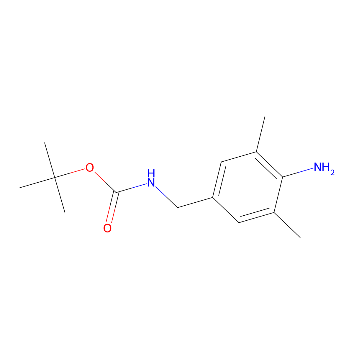 tert-butyl N-[(4-amino-3,5-dimethylphenyl)methyl]carbamate molecular structure, CAS 1710468-88-4