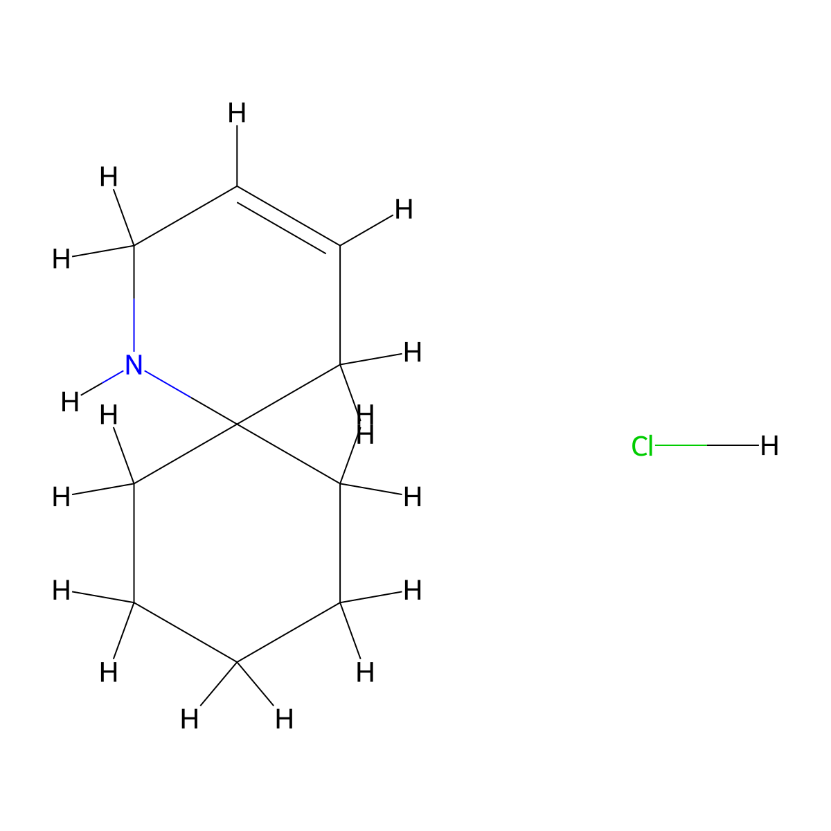 1-Azaspiro[5.5]undec-3-ene hydrochloride molecular structure, CAS 1710469-06-9