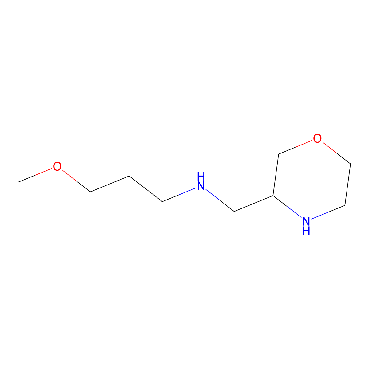 (3-Methoxy-propyl)-morpholin-3-ylmethyl-amine molecular structure, CAS 1710472-38-0