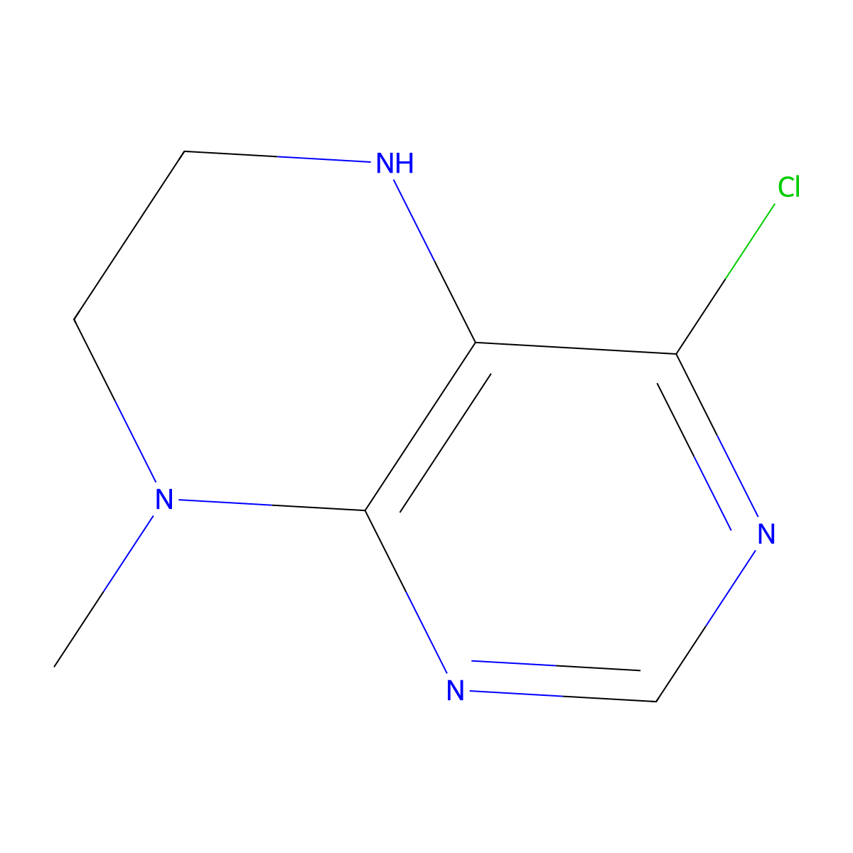 4-Chloro-8-methyl-5,6,7,8-tetrahydropteridine molecular structure, CAS 1710472-48-2