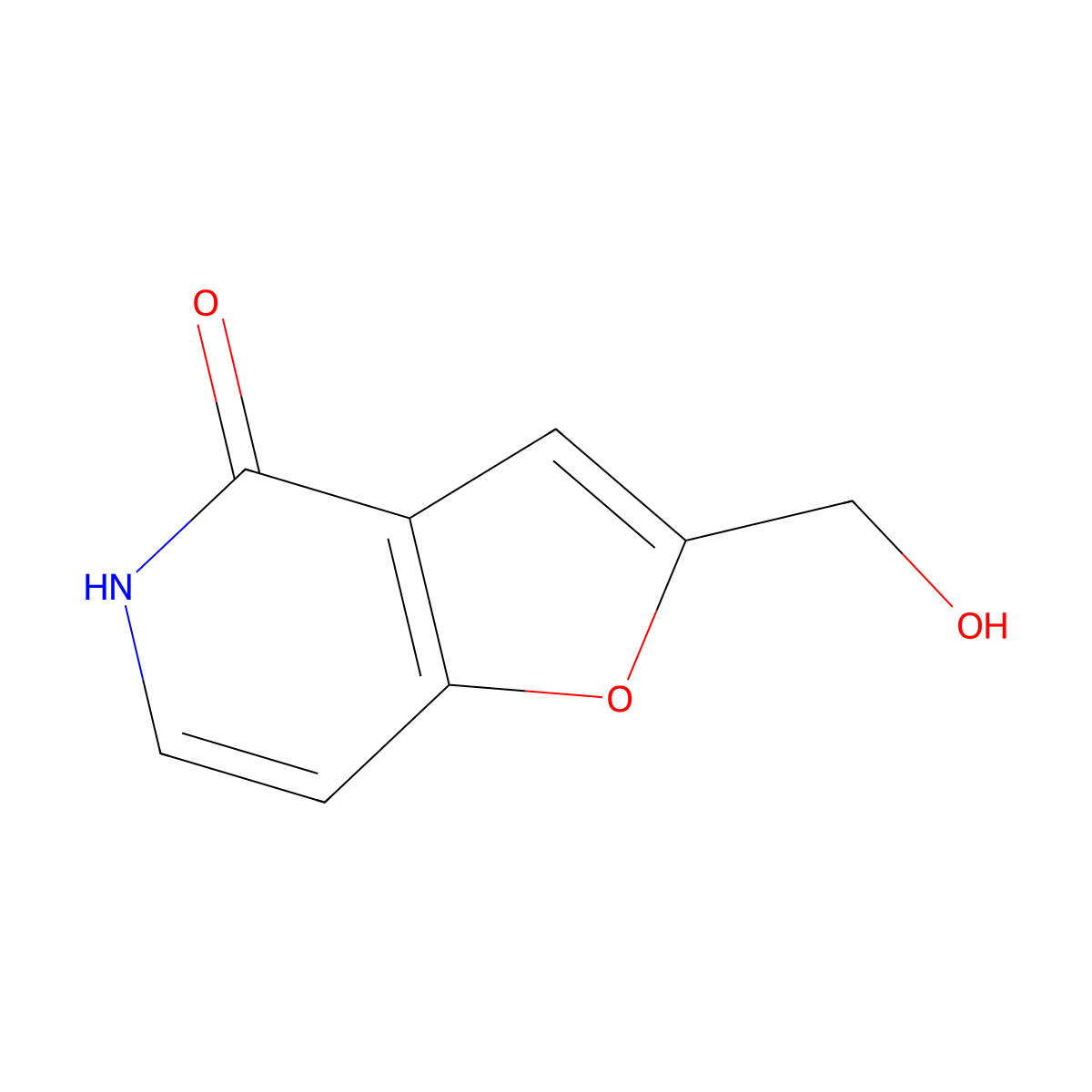 2-(Hydroxymethyl)furo[3,2-c]pyridin-4(5H)-one molecular structure, CAS 1710472-55-1