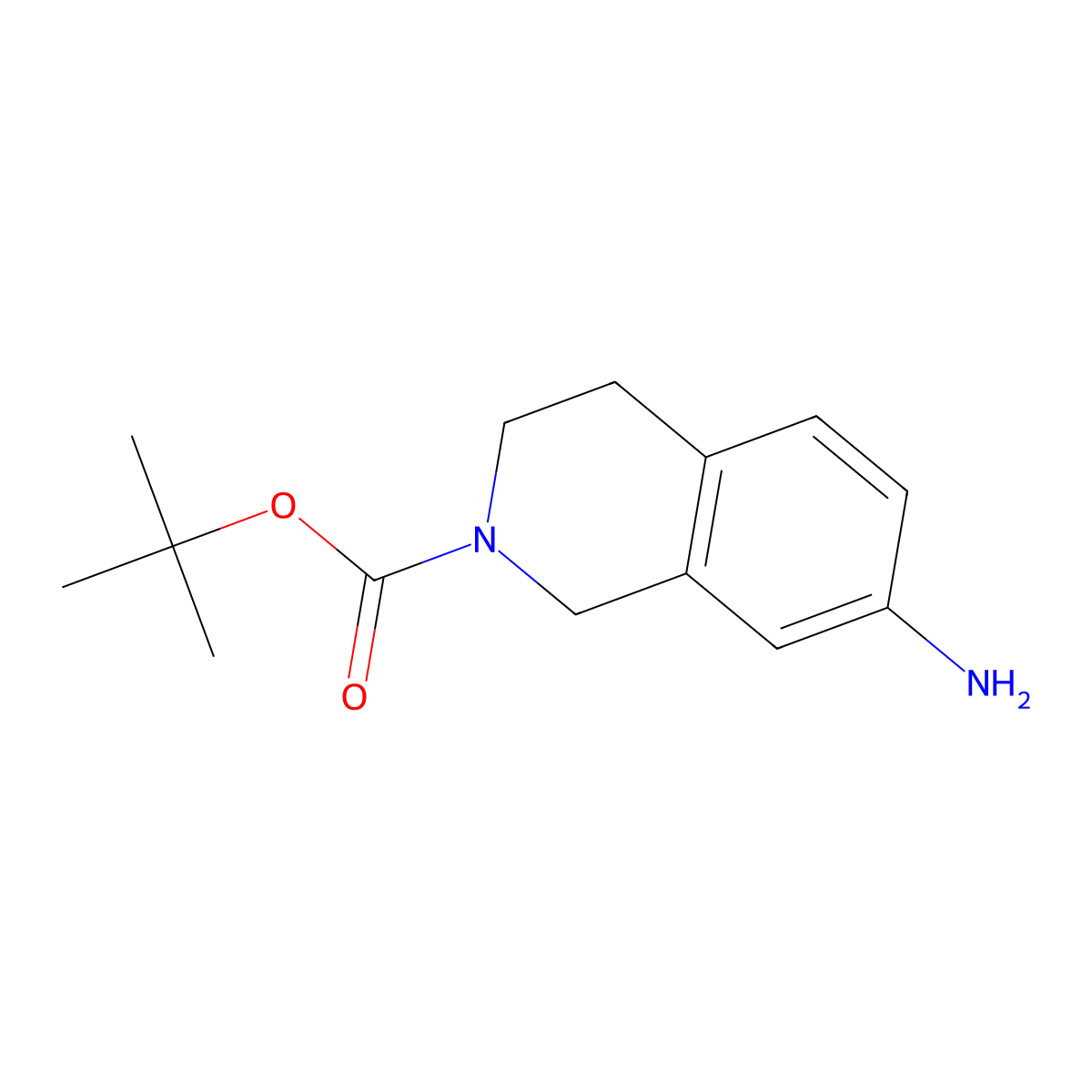 tert-Butyl 7-amino-3,4-dihydroisoquinoline-2(1H)-carboxylate molecular structure, CAS 171049-41-5