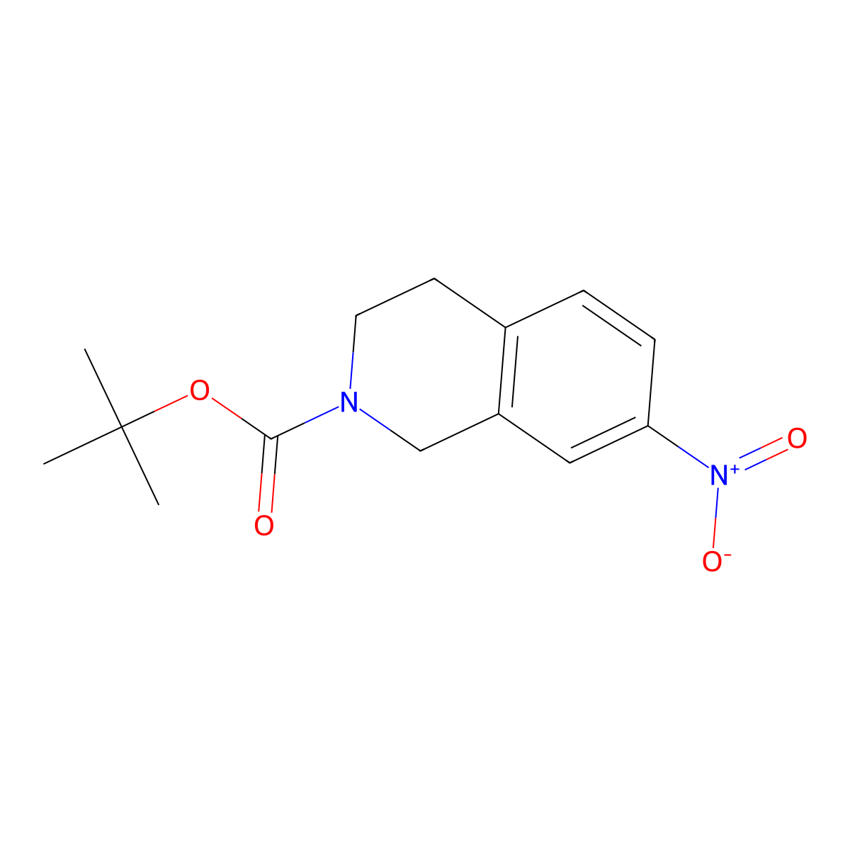 tert-Butyl 7-nitro-3,4-dihydroisoquinoline-2(1H)-carboxylate molecular structure, CAS 171049-42-6
