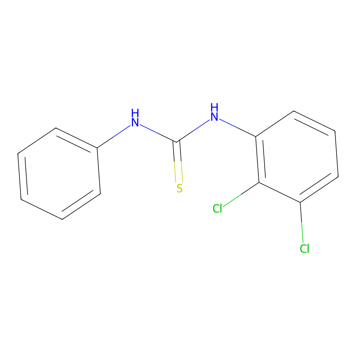 N-(2,3-dichlorophenyl)-N'-phenylthiourea molecular structure, CAS 17105-55-4