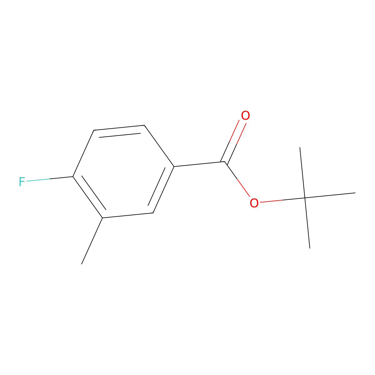 Tert-butyl 4-fluoro-3-methylbenzoate molecular structure, CAS 171050-00-3