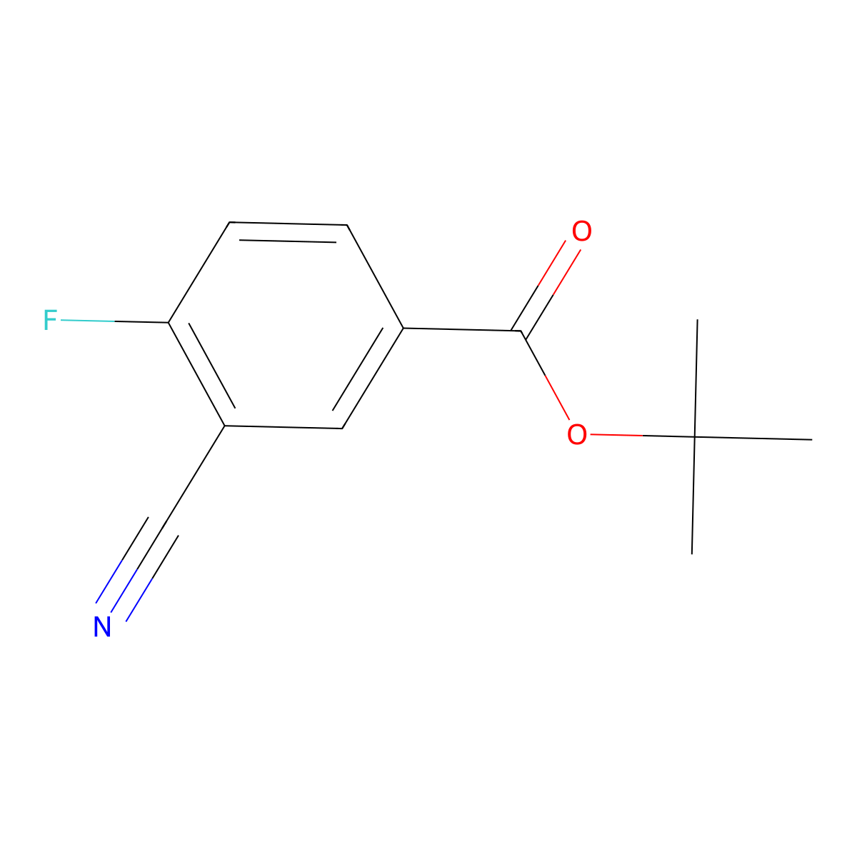 tert-Butyl 3-cyano-4-fluorobenzoate molecular structure, CAS 171050-07-0