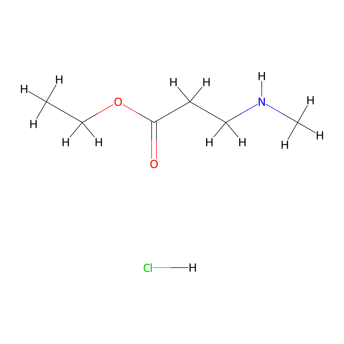 Ethyl 3-(methylamino)propanoate hydrochloride molecular structure, CAS 171051-66-4