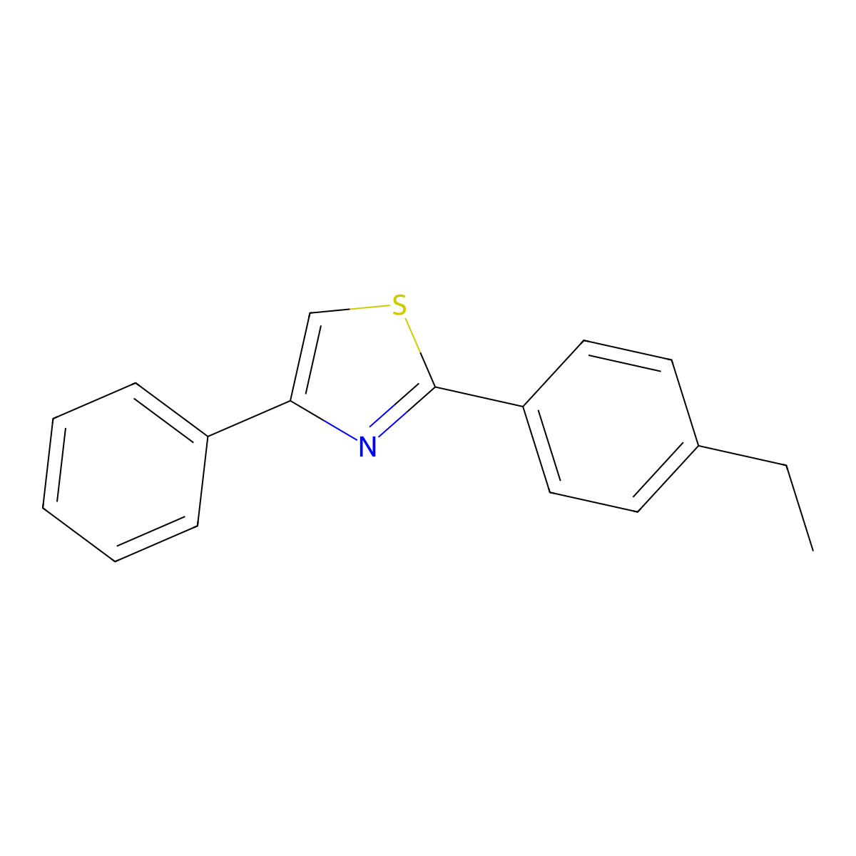 2-(4-Ethylphenyl)-4-phenylthiazole molecular structure, CAS 1710530-81-6