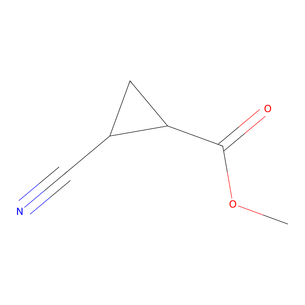 Methyl 2-cyanocyclopropane-1-carboxylate molecular structure, CAS 171055-07-5