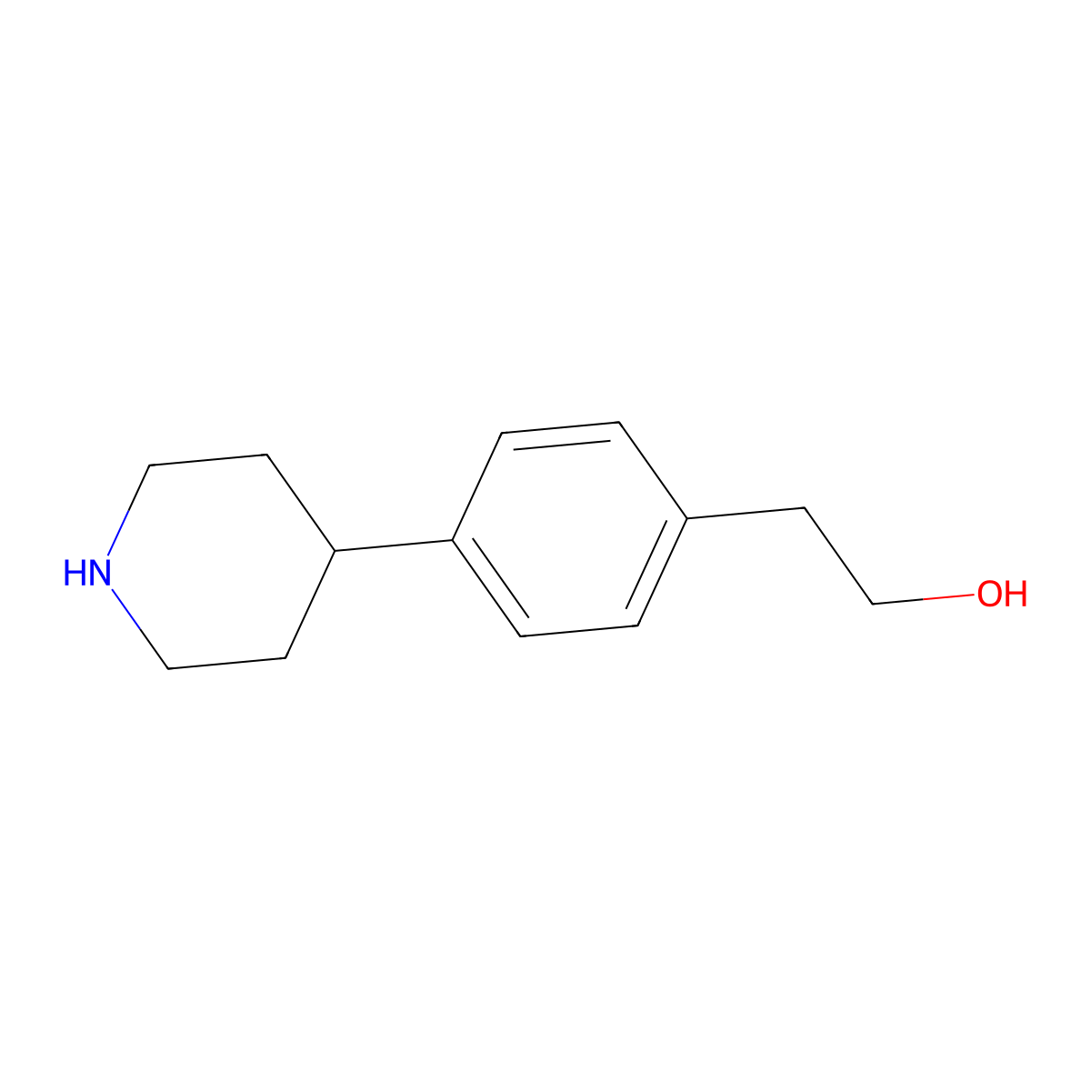 2-(4-(Piperidin-4-YL)phenyl)ethanol molecular structure, CAS 171056-34-1