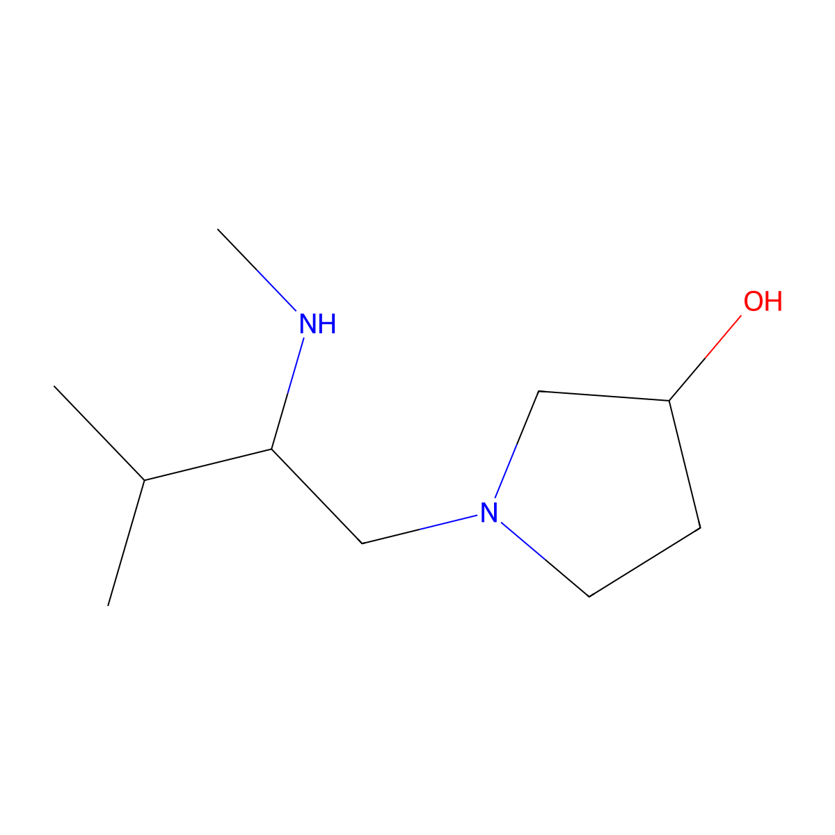 (3S)-1-[(2S)-3-Methyl-2-(methylamino)butyl]pyrrolidin-3-ol molecular structure, CAS 171056-73-8