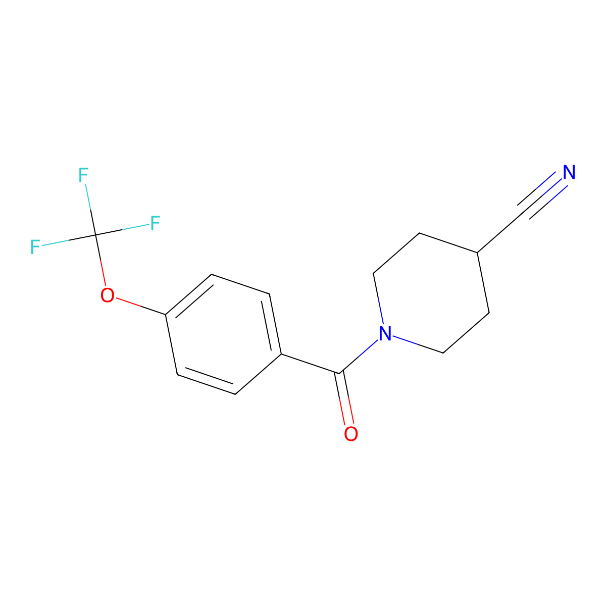 1-[4-(Trifluoromethoxy)benzoyl]piperidine-4-carbonitrile molecular structure, CAS 1710560-87-4