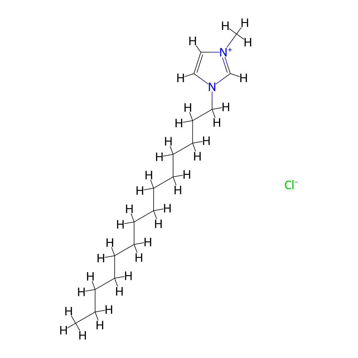 1-Methyl-3-tetradecylimidazolium chloride molecular structure, CAS 171058-21-2