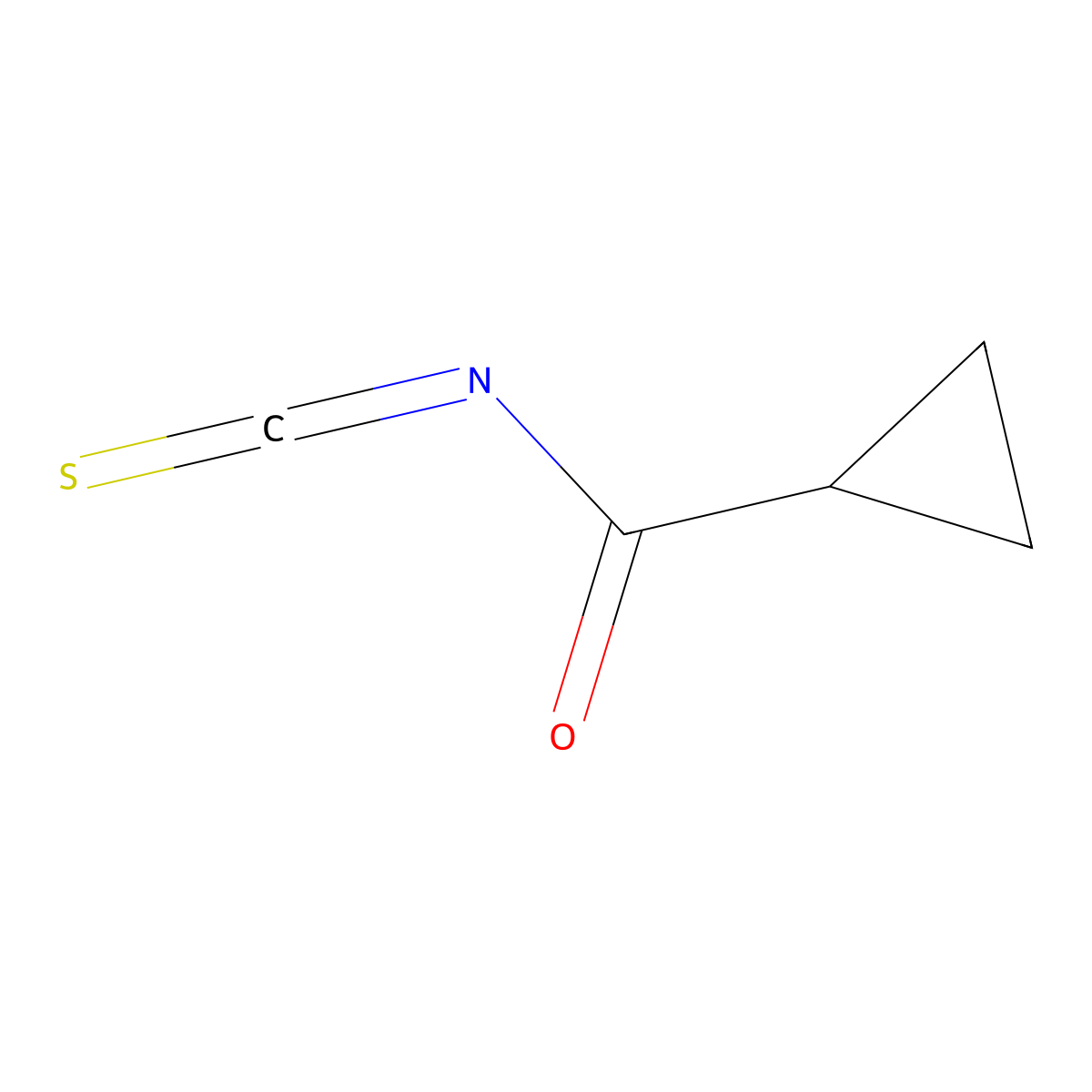 Cyclopropanecarbonyl isothiocyanate molecular structure, CAS 171058-80-3