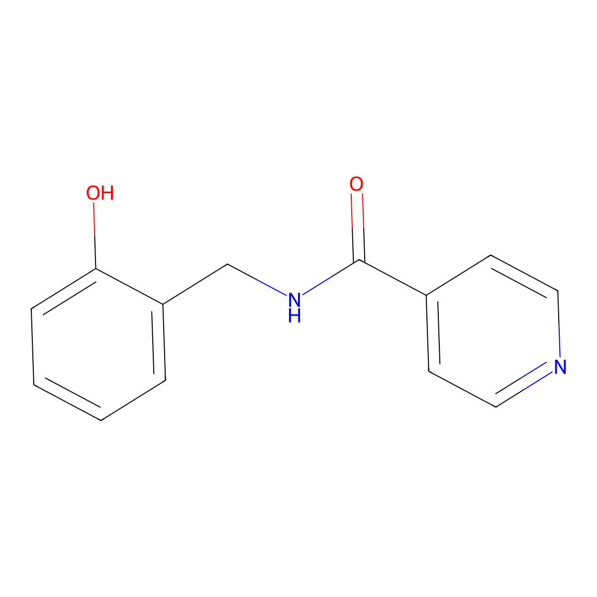 N-[(2-Hydroxyphenyl)methyl]pyridine-4-carboxamide molecular structure, CAS 1710585-38-8