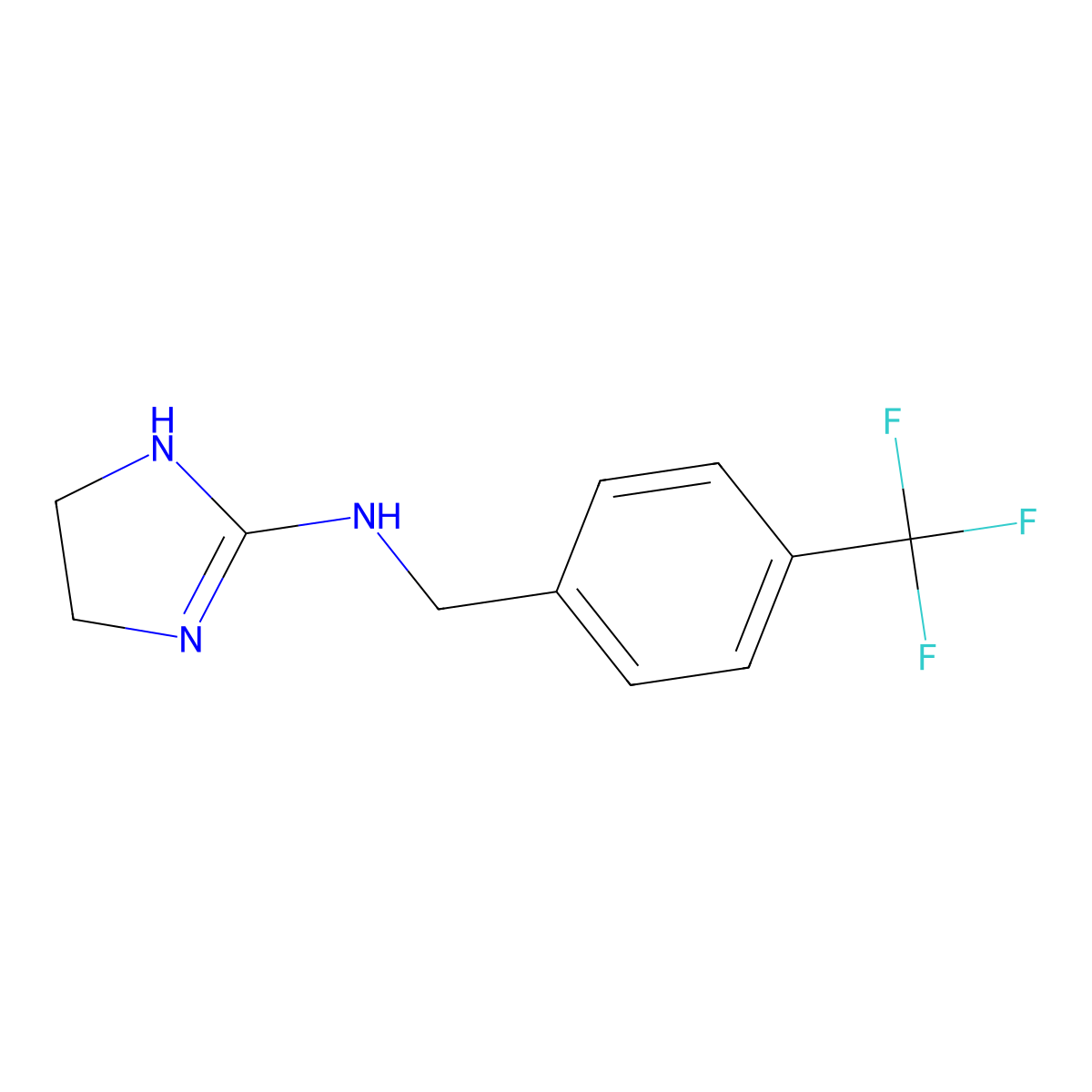 N-(4-(Trifluoromethyl)benzyl)-4,5-dihydro-1H-imidazol-2-amine molecular structure, CAS 1710603-20-5