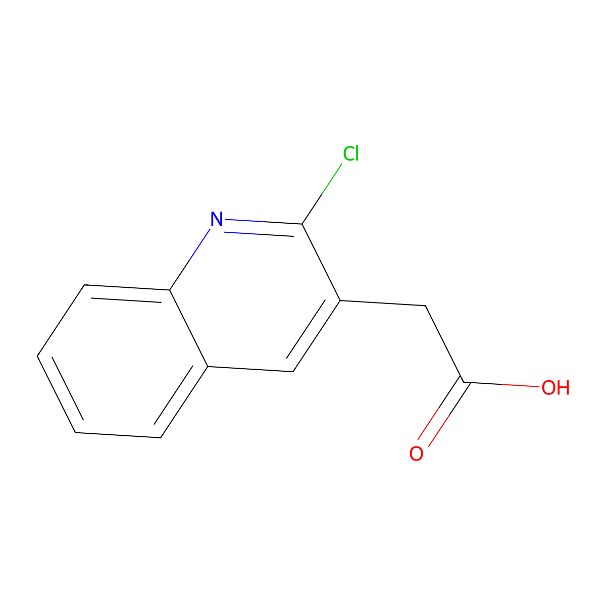 2-(2-Chloroquinolin-3-yl)acetic acid molecular structure, CAS 1710643-90-5
