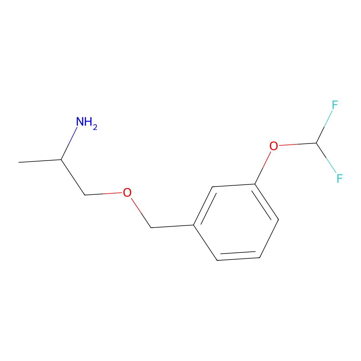 1-{[3-(Difluoromethoxy)phenyl]methoxy}propan-2-amine molecular structure, CAS 1710644-27-1