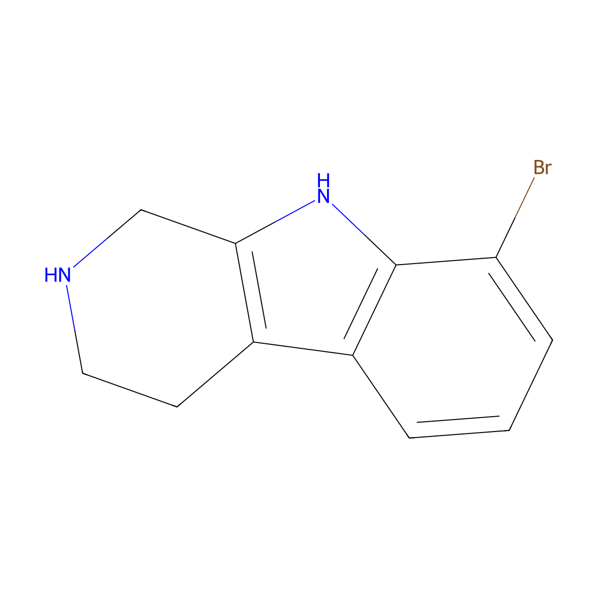 8-Bromo-2,3,4,9-tetrahydro-1H-beta-carboline molecular structure, CAS 171066-27-6