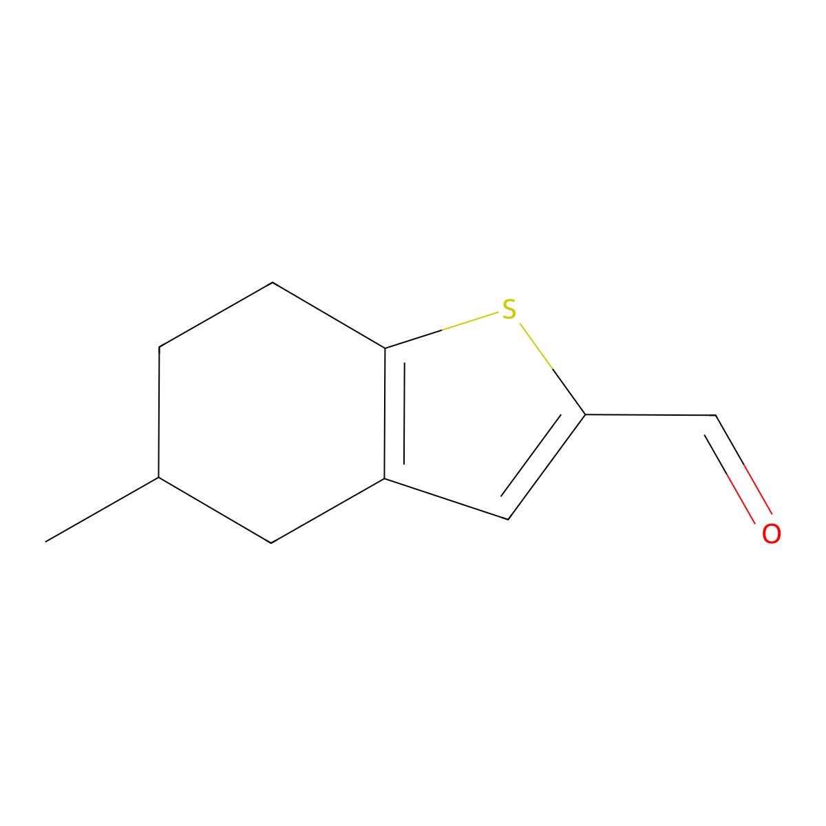 5-Methyl-4,5,6,7-tetrahydrobenzo[b]thiophene-2-carbaldehyde molecular structure, CAS 1710661-21-4