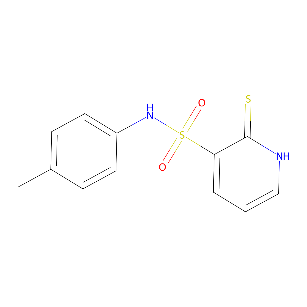N-(4-methylphenyl)-2-thioxo-1,2-dihydropyridine-3-sulfonamide molecular structure, CAS 1710661-67-8