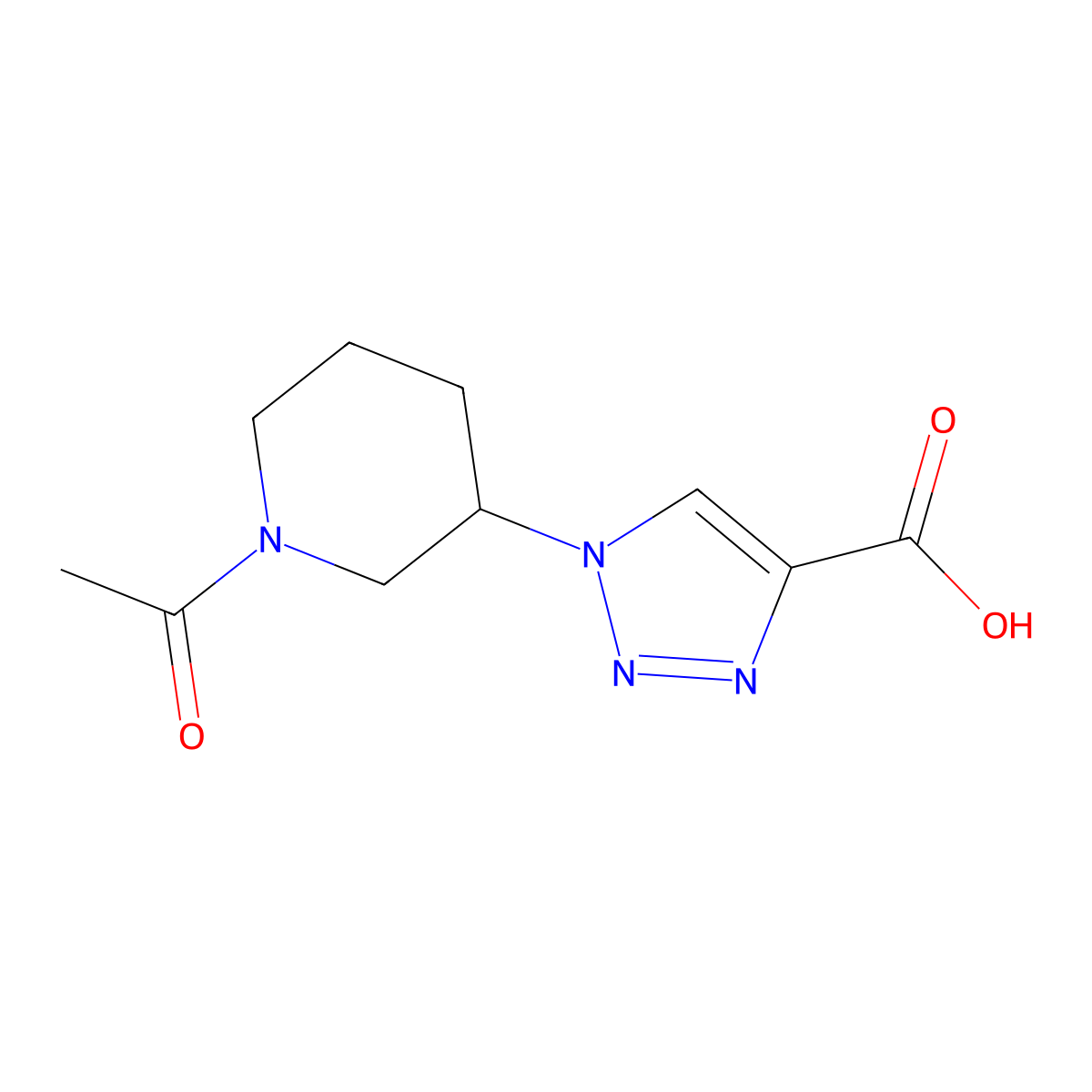 1-(1-Acetylpiperidin-3-yl)-1H-1,2,3-triazole-4-carboxylic acid molecular structure, CAS 1710674-54-6