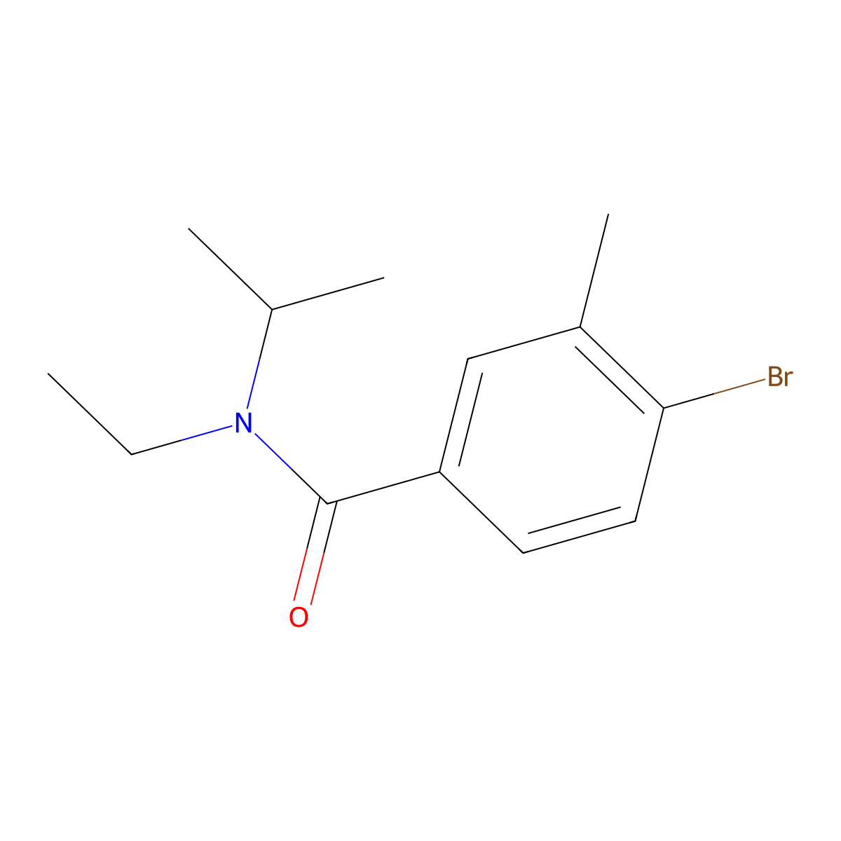4-Bromo-N-ethyl-3-methyl-N-(1-methylethyl)benzamide molecular structure, CAS 1710685-79-2