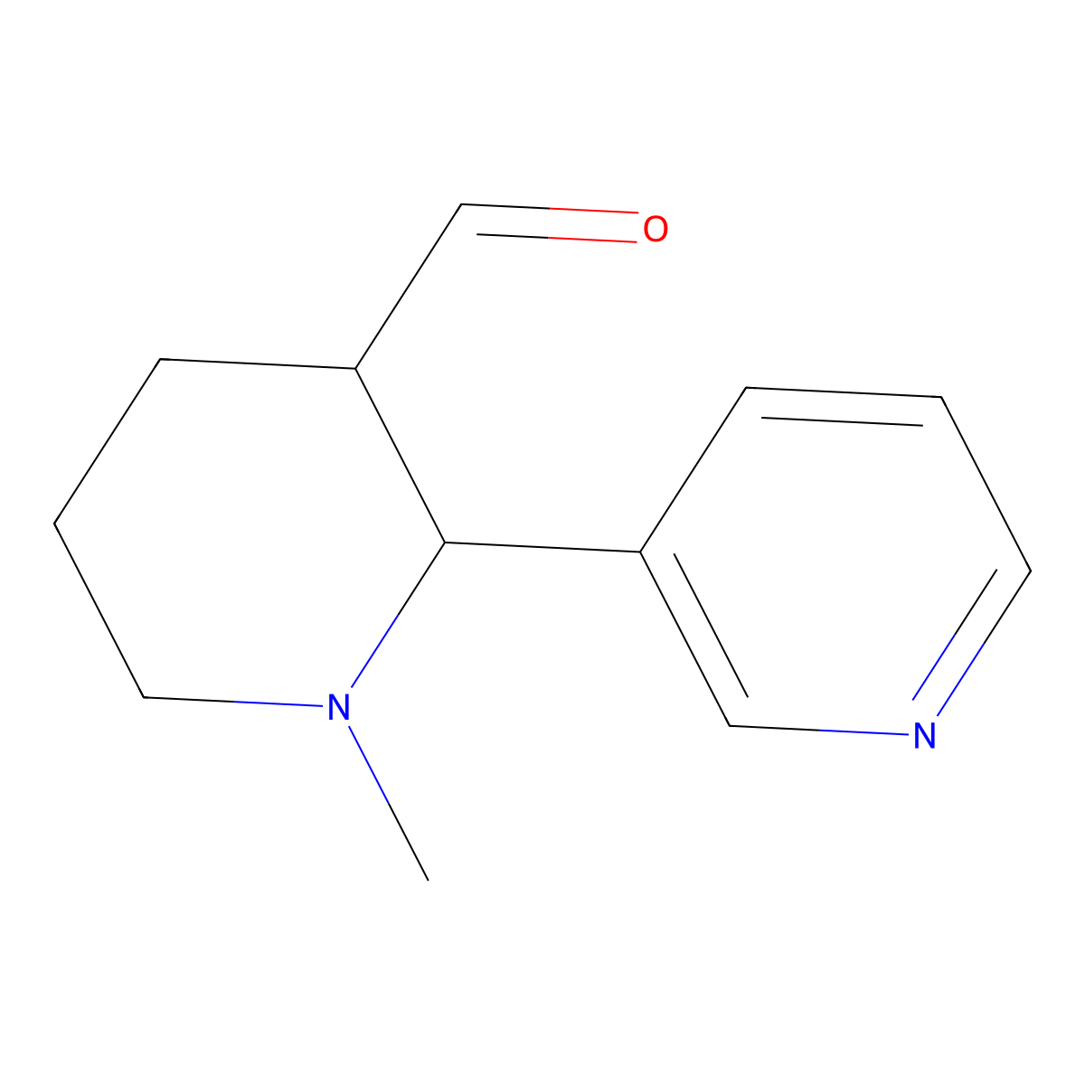 1-Methyl-2-(pyridin-3-yl)piperidine-3-carbaldehyde molecular structure, CAS 1710703-19-7
